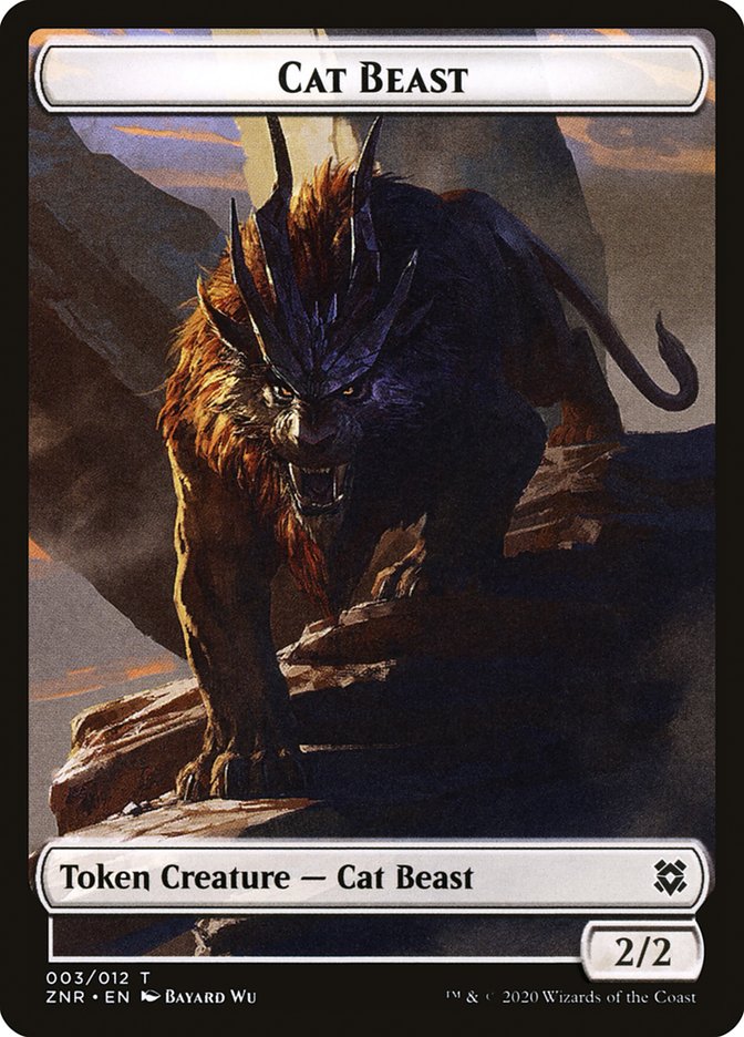 Cat Beast Token [Zendikar Rising] | Tabernacle Games