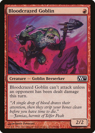 Bloodcrazed Goblin [Magic 2011] | Tabernacle Games