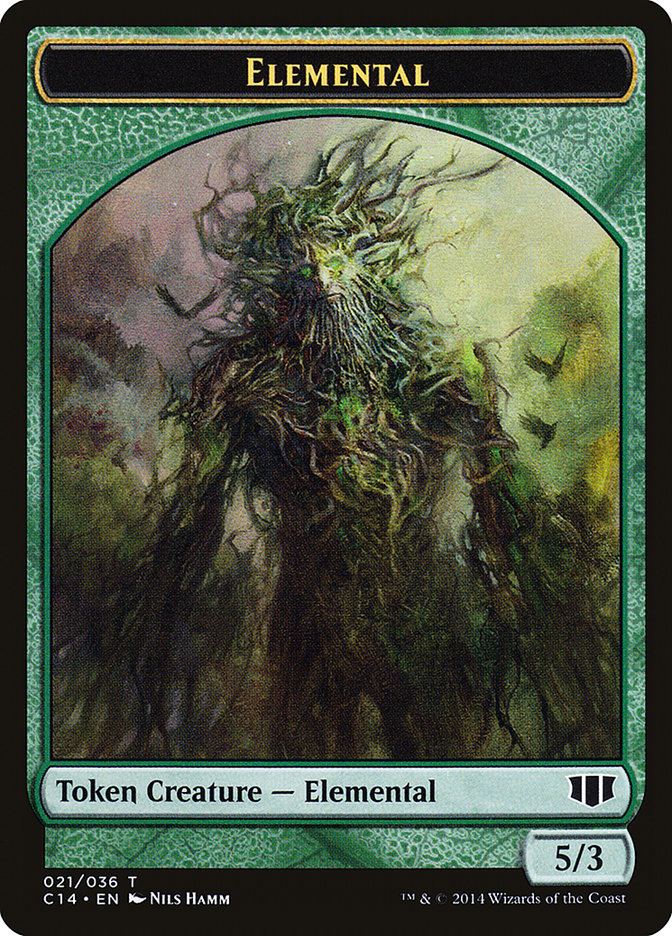Elemental // Beast (019/036) Double-sided Token [Commander 2014 Tokens] | Tabernacle Games