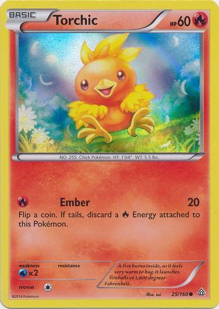 Torchic (25/160) (Sheen Holo) [XY: Primal Clash] | Tabernacle Games