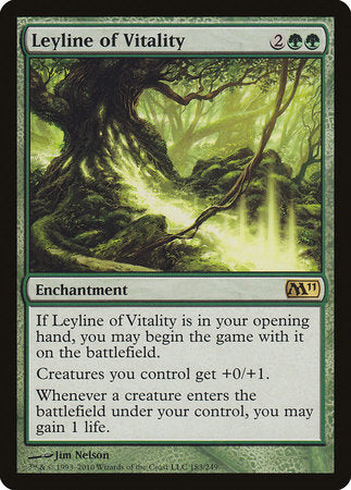 Leyline of Vitality [Magic 2011] | Tabernacle Games