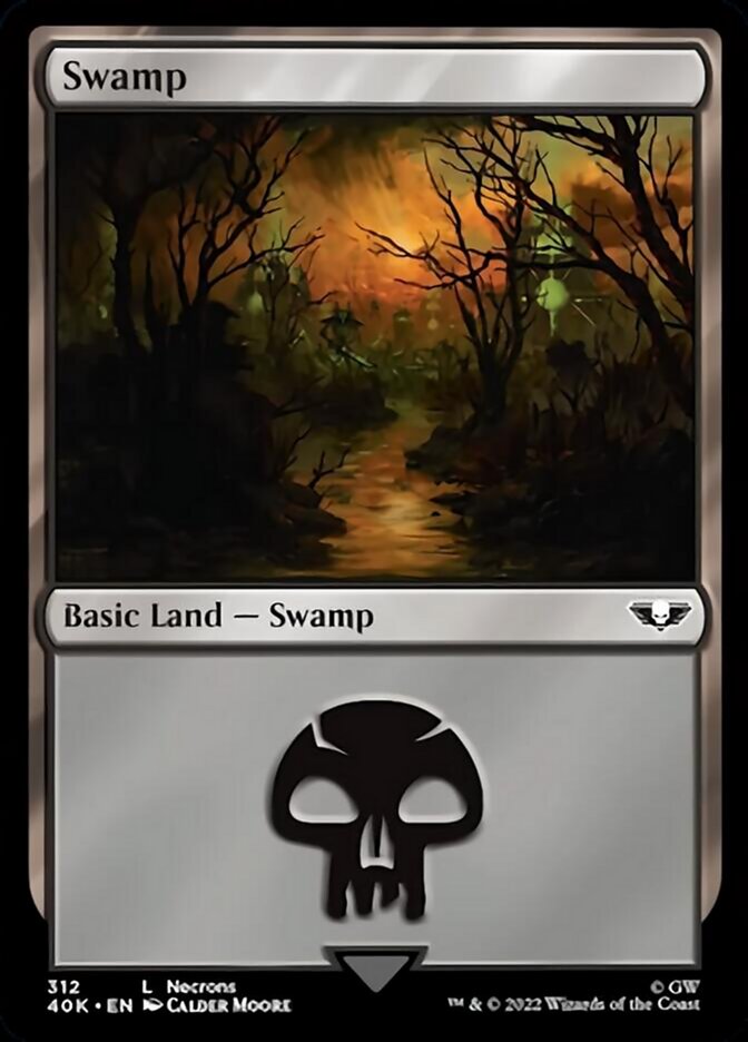 Swamp (312) (Surge Foil) [Universes Beyond: Warhammer 40,000] | Tabernacle Games