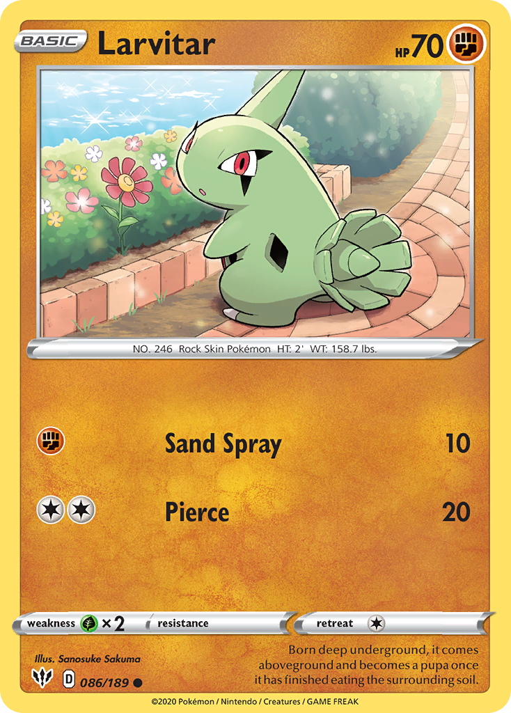 Larvitar (086/189) [Sword & Shield: Darkness Ablaze] | Tabernacle Games