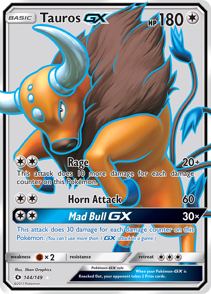 Tauros GX (144/149) [Sun & Moon: Base Set] | Tabernacle Games