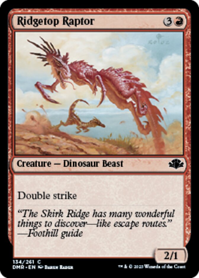 Ridgetop Raptor [Dominaria Remastered] | Tabernacle Games