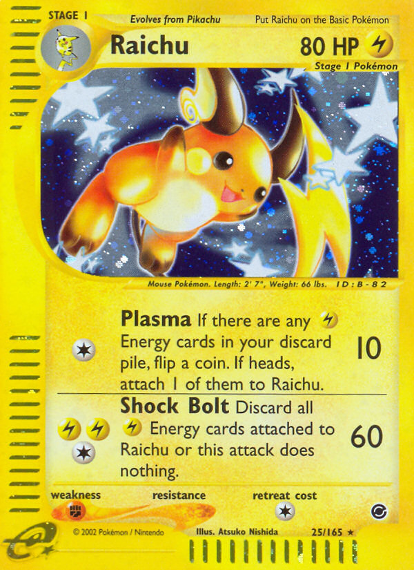 Raichu (25/165) [Expedition: Base Set] | Tabernacle Games