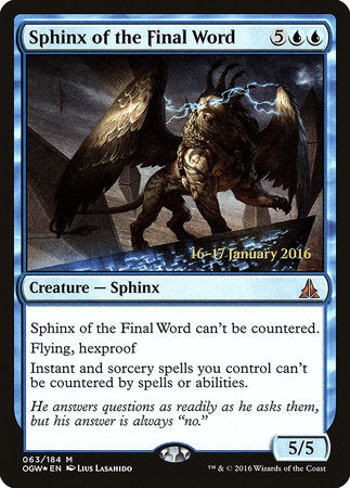 Sphinx of the Final Word [Oath of the Gatewatch Promos] | Tabernacle Games