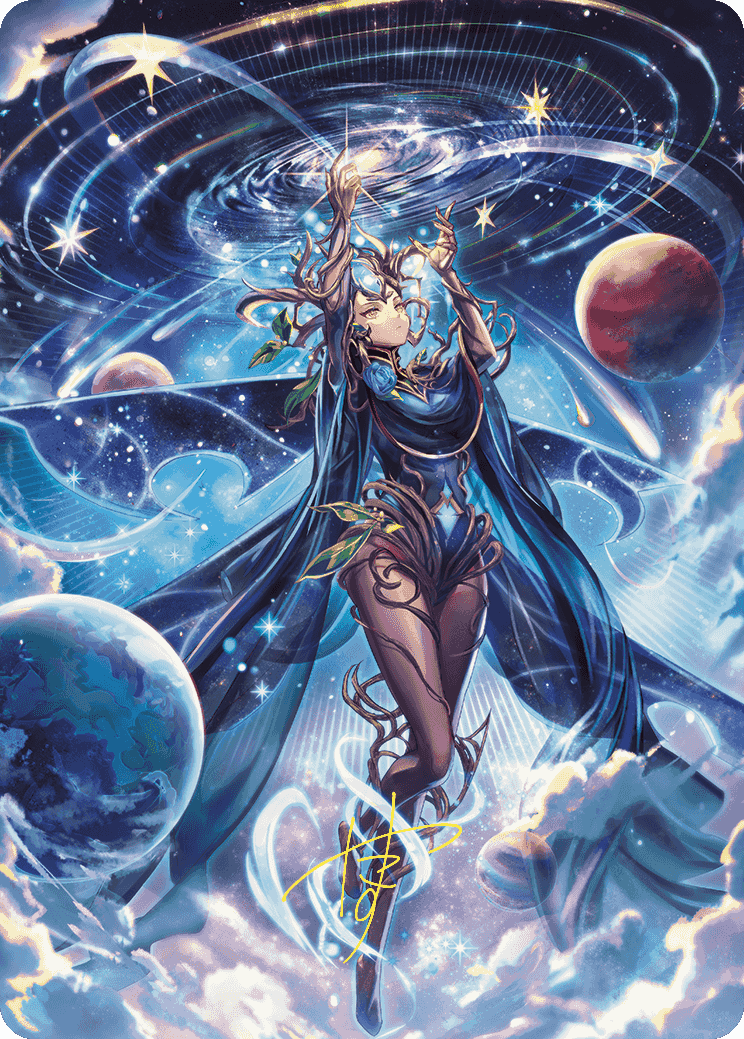 Omniscience Anime Art Card (Gold-Stamped Signature) [Wilds of Eldraine Art Series] | Tabernacle Games