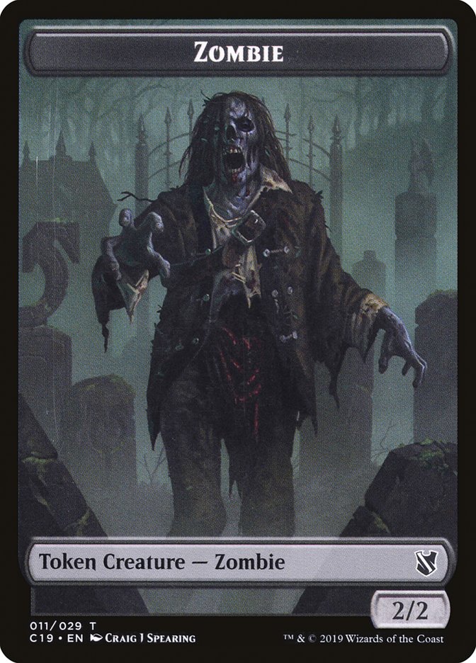 Zombie (011/029) [Commander 2019 Tokens] | Tabernacle Games