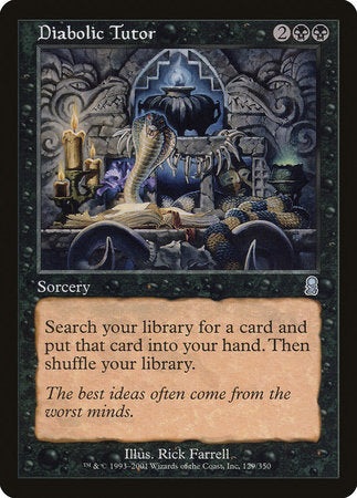 Diabolic Tutor [Odyssey] | Tabernacle Games