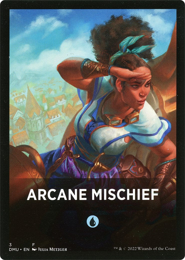 Arcane Mischief Theme Card [Dominaria United Tokens] | Tabernacle Games