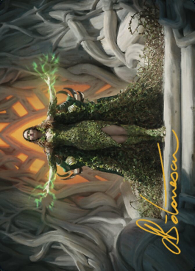 Titania, Voice of Gaea Art Card (Gold-Stamped Signature) [The Brothers' War Art Series] | Tabernacle Games