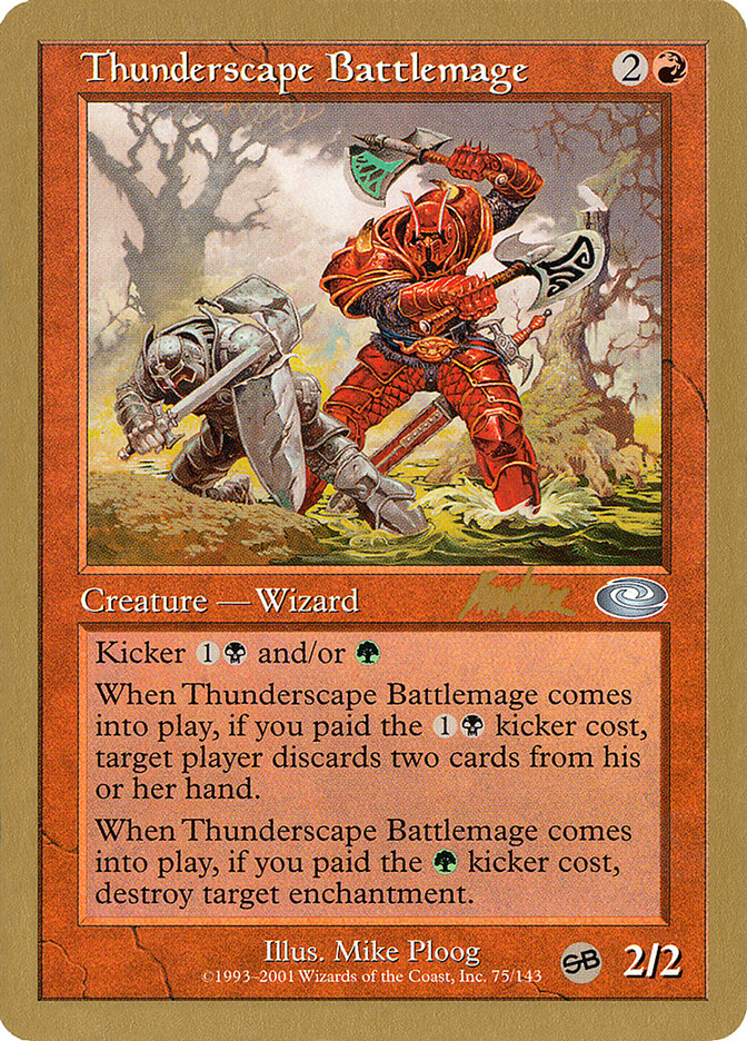 Thunderscape Battlemage (Brian Kibler) (SB) [World Championship Decks 2002] | Tabernacle Games