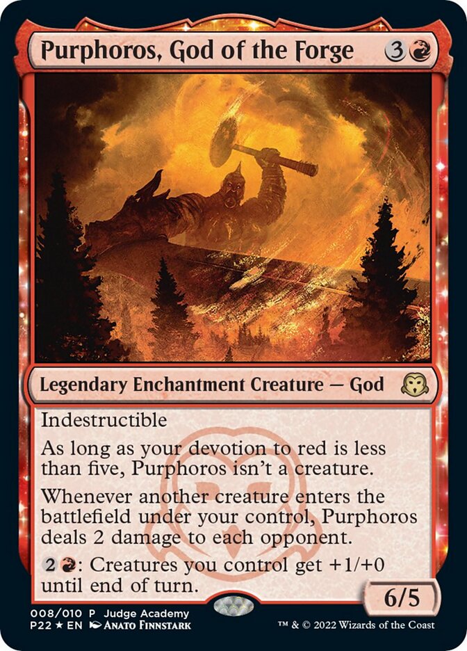 Purphoros, God of the Forge [Judge Gift Cards 2022] | Tabernacle Games