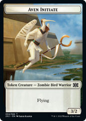 Worm // Aven Initiate Double-sided Token [Double Masters 2022 Tokens] | Tabernacle Games