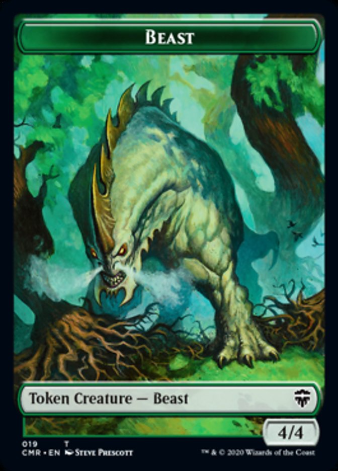 Beast (19) // Elephant Token [Commander Legends Tokens] | Tabernacle Games