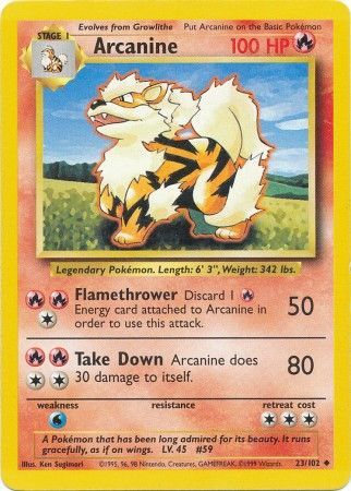 Arcanine (23/102) [Base Set Unlimited] | Tabernacle Games