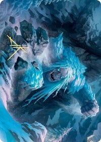 Icehide Troll Art Card (Gold-Stamped Signature) [Kaldheim: Art Series] | Tabernacle Games