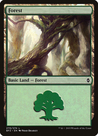 Forest (270) [Battle for Zendikar] | Tabernacle Games