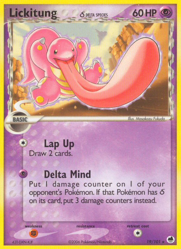 Lickitung (19/101) (Delta Species) [EX: Dragon Frontiers] | Tabernacle Games