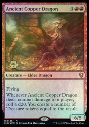 Ancient Copper Dragon [Commander Legends: Battle for Baldur's Gate Prerelease Promos] | Tabernacle Games
