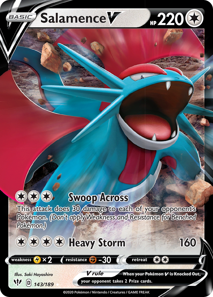 Salamence V (143/189) [Sword & Shield: Darkness Ablaze] | Tabernacle Games