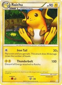 Raichu (10/123) (Cracked Ice Holo) [HeartGold & SoulSilver: Base Set] | Tabernacle Games