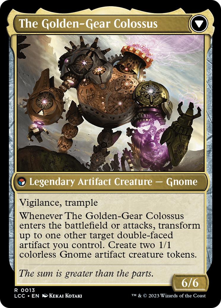 Tetzin, Gnome Champion // The Golden-Gear Colossus [The Lost Caverns of Ixalan Commander] | Tabernacle Games