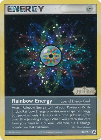 Rainbow Energy (81/92) (Stamped) [EX: Legend Maker] | Tabernacle Games