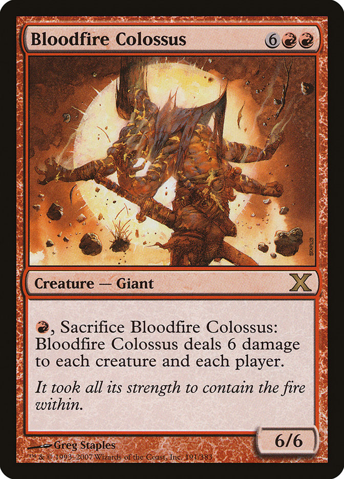 Bloodfire Colossus [Tenth Edition] | Tabernacle Games
