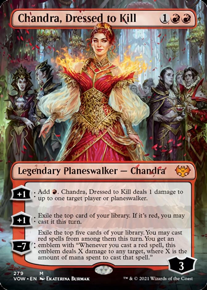 Chandra, Dressed to Kill (Borderless) [Innistrad: Crimson Vow] | Tabernacle Games