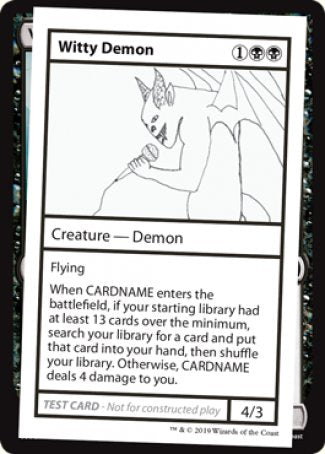Witty Demon (2021 Edition) [Mystery Booster Playtest Cards] | Tabernacle Games