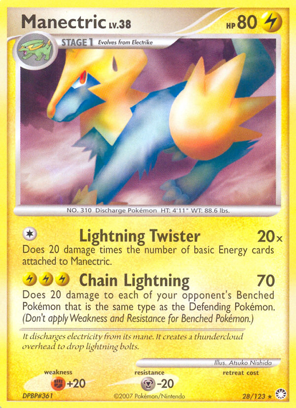 Manectric (28/123) [Diamond & Pearl: Mysterious Treasures] | Tabernacle Games