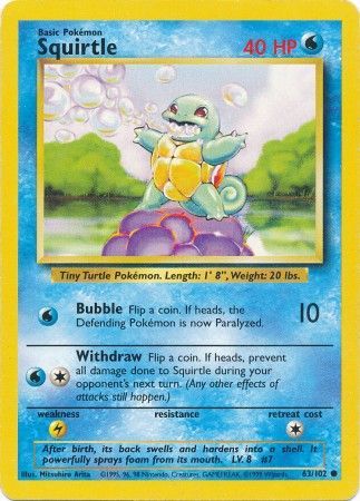Squirtle (63/102) [Base Set Unlimited] | Tabernacle Games