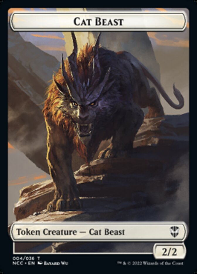 Soldier (09) // Cat Beast Double-sided Token [Streets of New Capenna Commander Tokens] | Tabernacle Games