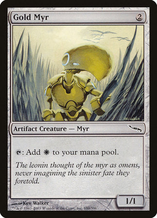 Gold Myr [Mirrodin] | Tabernacle Games