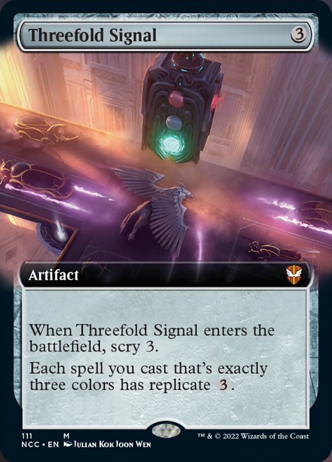 Threefold Signal (Extended Art) [Streets of New Capenna Commander] | Tabernacle Games