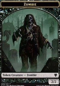 Zombie (005) // Gold (010) Double-sided Token [Commander 2017 Tokens] | Tabernacle Games