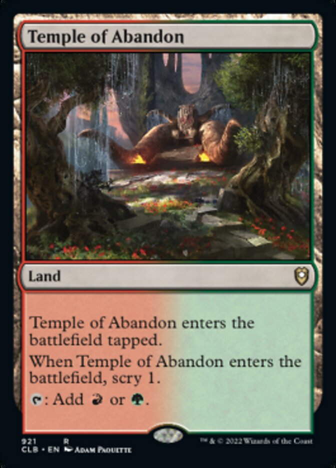 Temple of Abandon [Commander Legends: Battle for Baldur's Gate] | Tabernacle Games