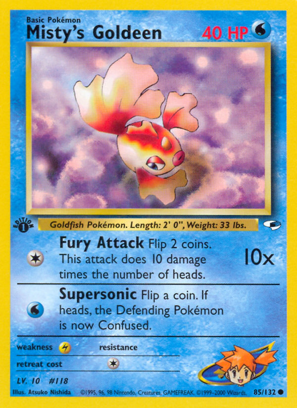 Misty's Goldeen (85/132) [Gym Heroes 1st Edition] | Tabernacle Games