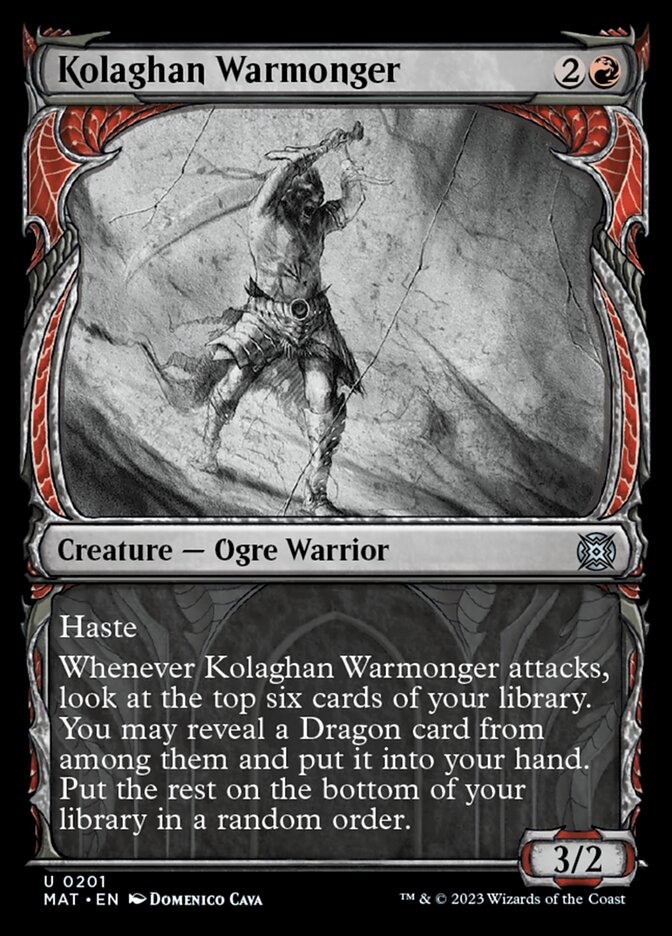 Kolaghan Warmonger (Showcase Halo Foil) [March of the Machine: The Aftermath] | Tabernacle Games