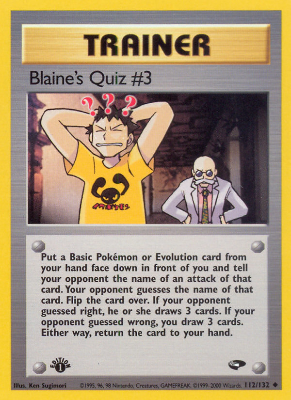 Blaine's Quiz #3 (112/132) [Gym Challenge 1st Edition] | Tabernacle Games