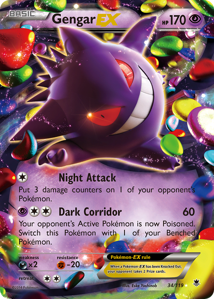 Gengar EX (34/119) [XY: Phantom Forces] | Tabernacle Games