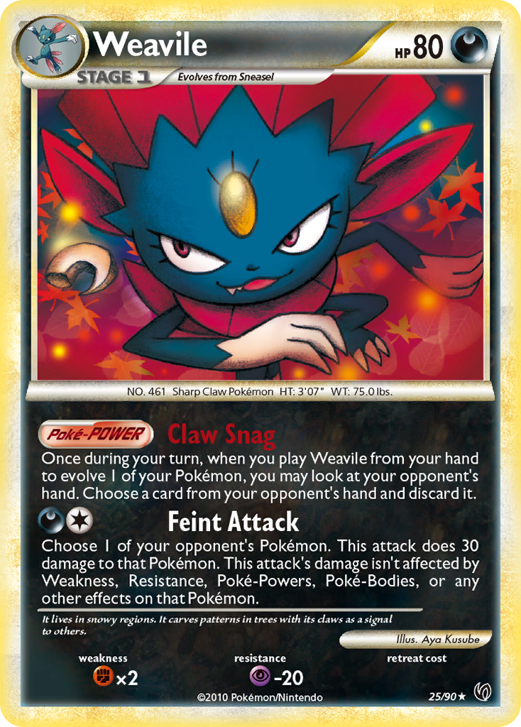 Weavile (25/90) [HeartGold & SoulSilver: Undaunted] | Tabernacle Games