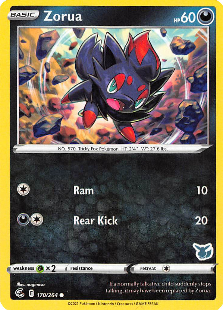 Zorua (170/264) (Eevee Deck) [Battle Academy 2022] | Tabernacle Games