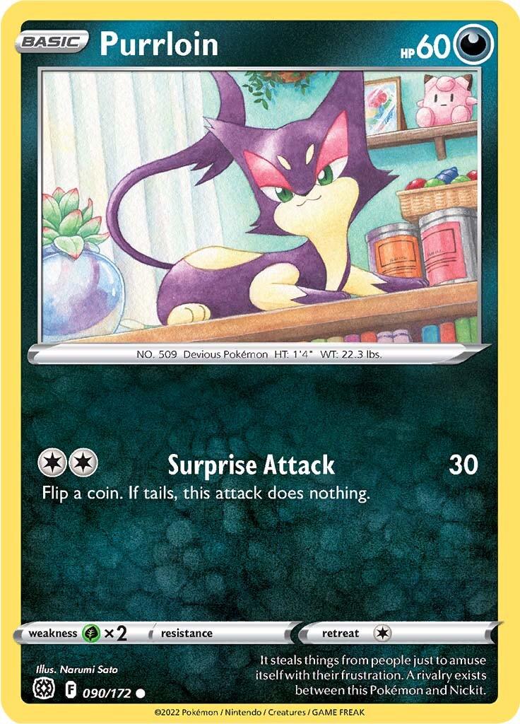 Purrloin (090/172) [Sword & Shield: Brilliant Stars] | Tabernacle Games