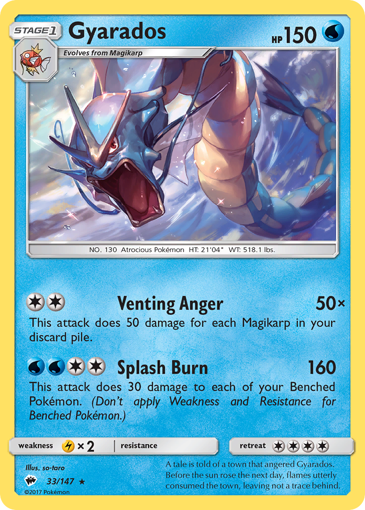 Gyarados (33/147) [Sun & Moon: Burning Shadows] | Tabernacle Games