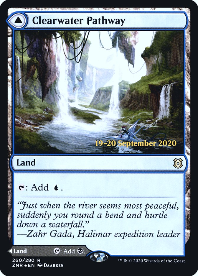 Clearwater Pathway // Murkwater Pathway  [Zendikar Rising Prerelease Promos] | Tabernacle Games