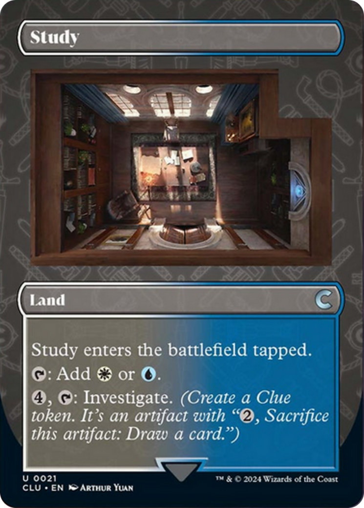 Study (Borderless) [Ravnica: Clue Edition] | Tabernacle Games