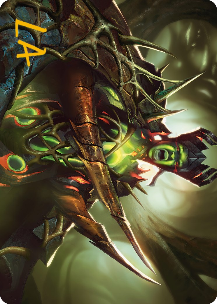 Maze's Mantle Art Card (Gold-Stamped Signature) [Phyrexia: All Will Be One Art Series] | Tabernacle Games